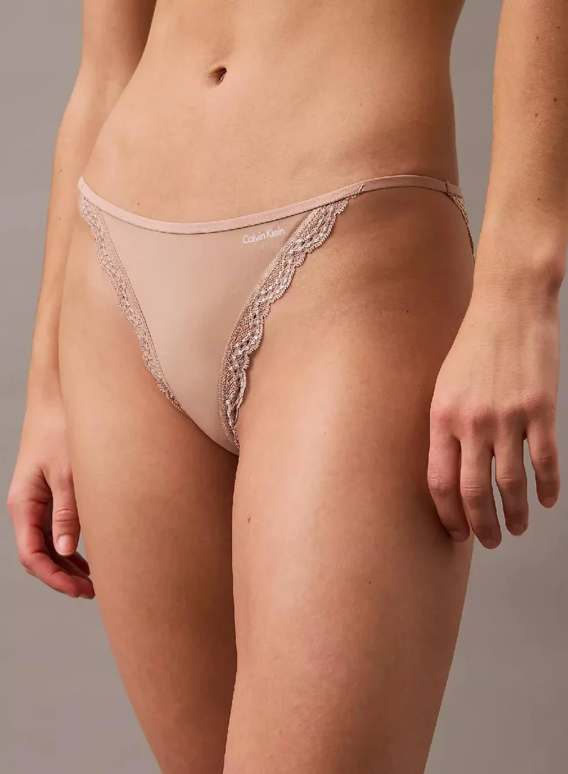 Calvin Klein Cedar Bikini Briefs - Micro Stretch with Lace for Women | Best Price UAE