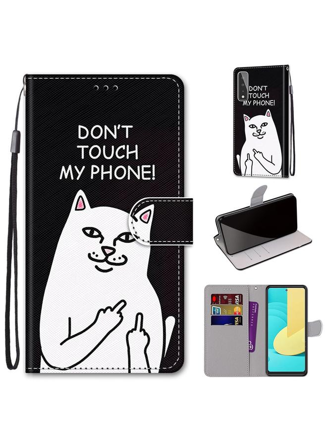 اس-توب جراب لهاتف LG Stylo 7 5G، جراب جلدي من البولي يوريثان قابل للطي أفقيًا، مزين برسومات متقاطعة ملونة، مع حامل وفتحات للبطاقات ومحفظة وحبل تعليق - Image 1