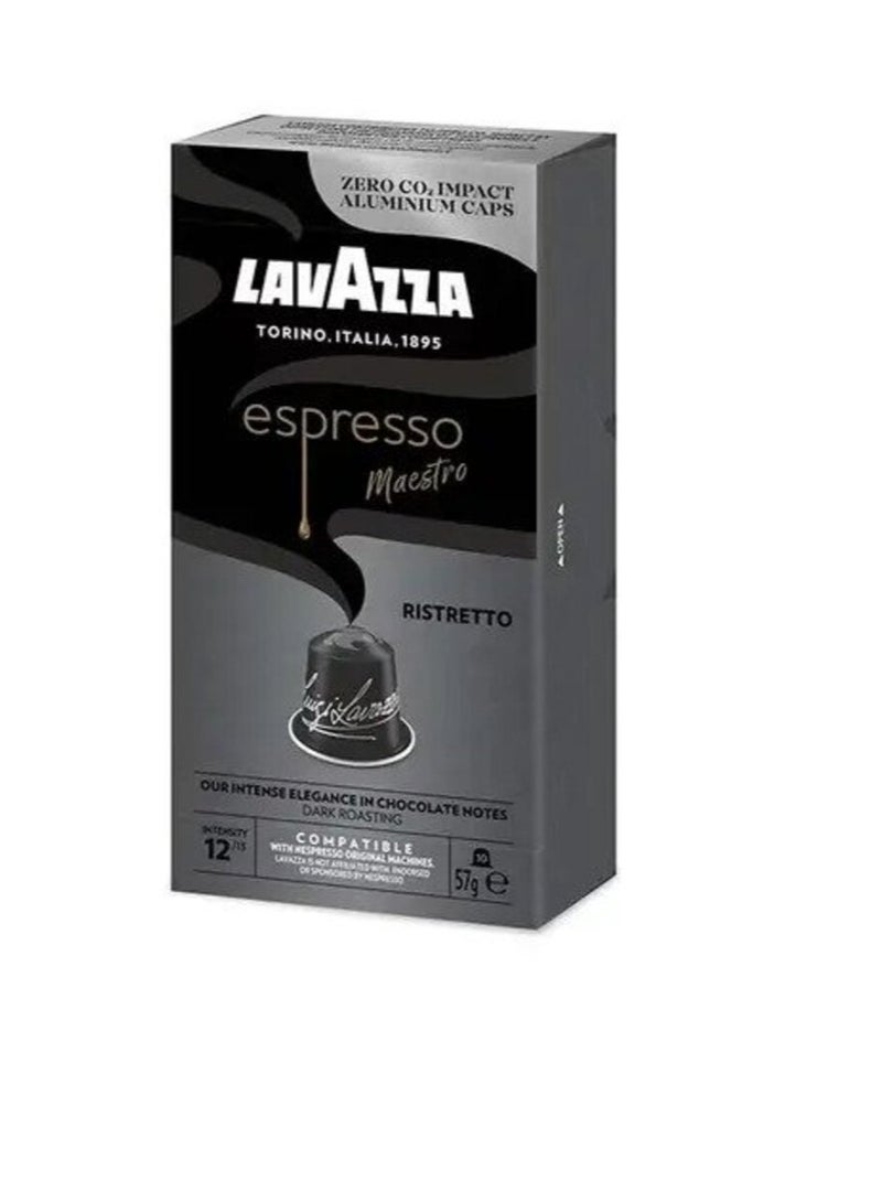 Lavazza Nespresso Compatible Espresso Maestro Ristretto  10 Coffee Capsules 57g - Image 1