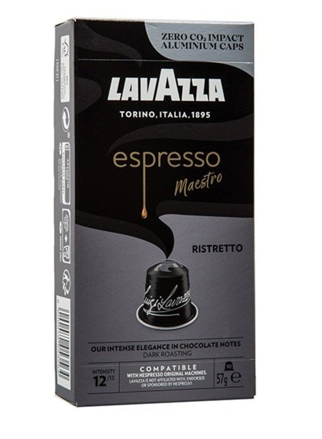 Lavazza Nespresso Compatible Espresso Maestro Ristretto  10 Coffee Capsules 57g - Image 2
