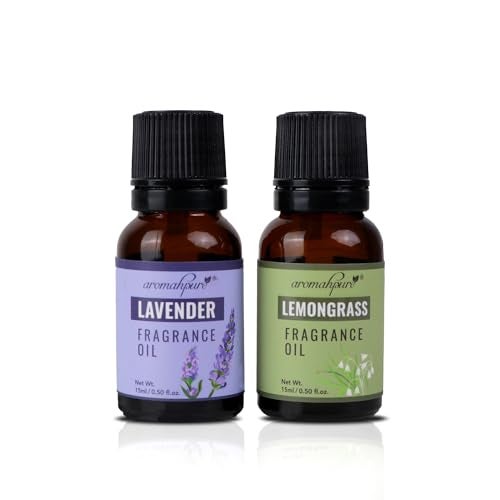 Aromahpure Fragrance Oil |30 ml|Pack of 2|Lavender,Lemongrass Aroma Oil for Home Fragrance|Best for Aromatherapy|Helps in concentration & meditation|Used in Diffusers, Candles, Air Fresheners, Soaps. - Image 1