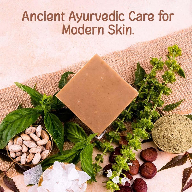 Naturalis Neem Soap for Skin Itching with Pure Camphor and Tulsi  Handmade and Organic Soap Bar ColdProcessed Natural Skin Care Ideal for Acne and Blemishes100g - Image 4