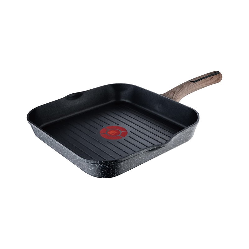 BERGNER Aluminium Ultimate Forged Non-Stick Grillpan 28Cm, Heatdot Technology Base, Food Safe, Grey - Image 1