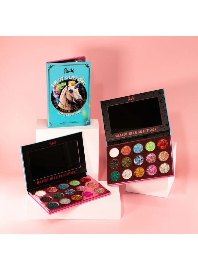 Rude Sin of Glittony Glitter Palette 15 Eyeshadow Palette - Image 5