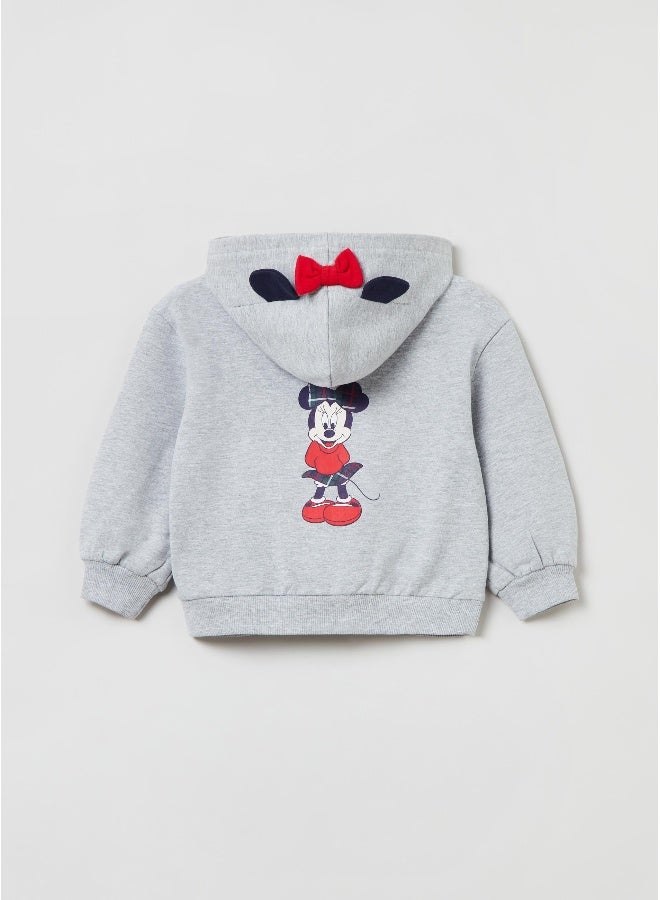 او في اس سويت شيرت بغطاء رأس بسحاب كامل بتصميم ميني ماوس من ديزني للبنات من أوفس - Image 2