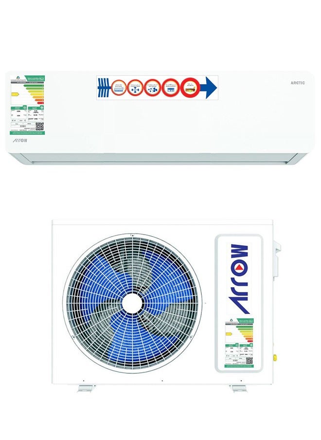 21,000 BTU Cooling & 6,210 BTU Heating Split AC, Double Layer Air Louver, Auto Cleaner, Remote Control, White Color | Model Name: RO-24CBA22-H