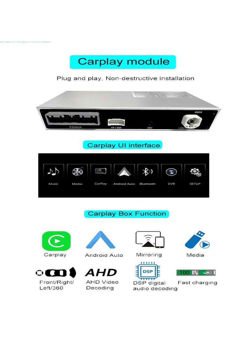رايموس ترقية الوسائط المتعددة لنظام Raymos Wireless Carplay وواجهة Android Auto لنظام Linux لبورش PCM3.1 - رسم خرائط الهاتف وتشغيل الصوت والفيديو المحلي، ودعم تثبيت نظام AHD الأمامي والخلفي مع كاميرا بانورامية بزاوية 360 درجة - Image 4