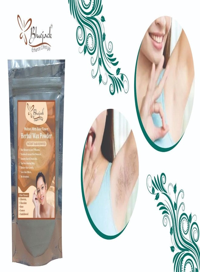 BLUEJACK Herbal Multani mitti Instant Painless Hair Remover Waxing Powder For All Hair & Skin Types (100gm) - Image 5