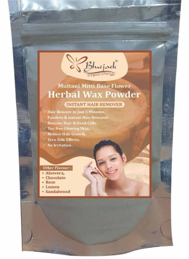 BLUEJACK Herbal Multani mitti Instant Painless Hair Remover Waxing Powder For All Hair & Skin Types (100gm) - Image 1