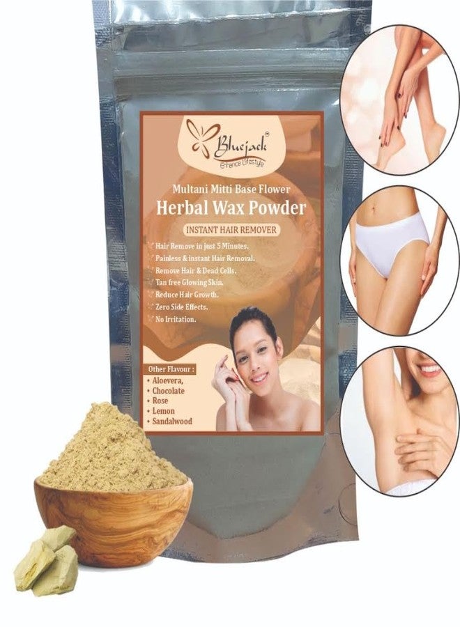 BLUEJACK Herbal Multani mitti Instant Painless Hair Remover Waxing Powder For All Hair & Skin Types (100gm) - Image 3