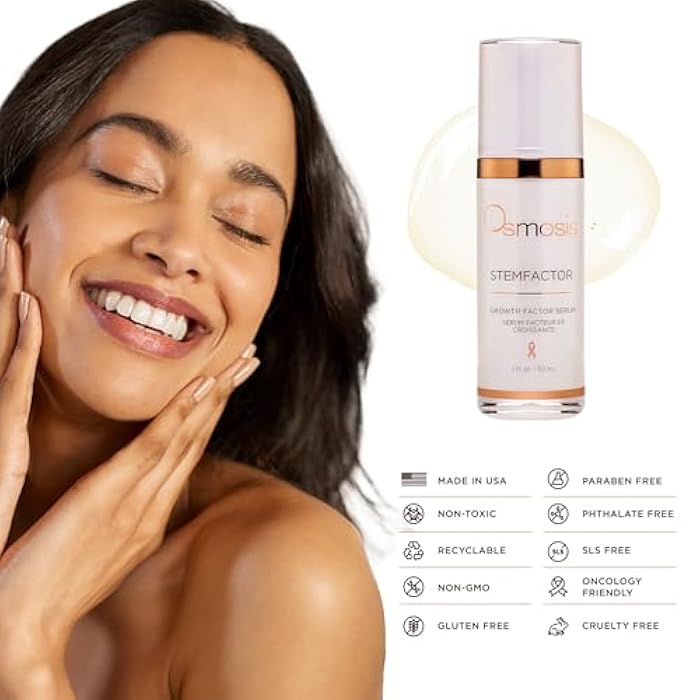 Osmosis STEMFACTOR Growth Factor Facial Serum Stimulates Stem Cells To Visibly Improve Signs of Aging and Damage, 1 fl oz - Image 5
