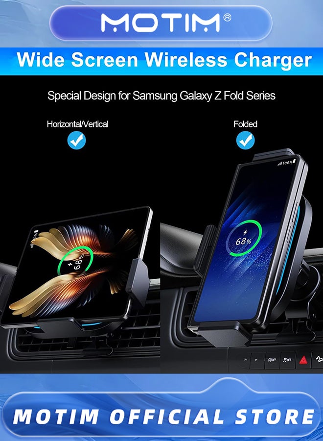 Motim Wireless Car Charger 15W Fast Charging Car Mount Phone Holder for Galaxy Z Fold/Note - Image 4