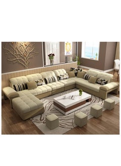 Generic Modern Design u Shape Sofa Set With Coffee Table And Small Puffs  - Image 1