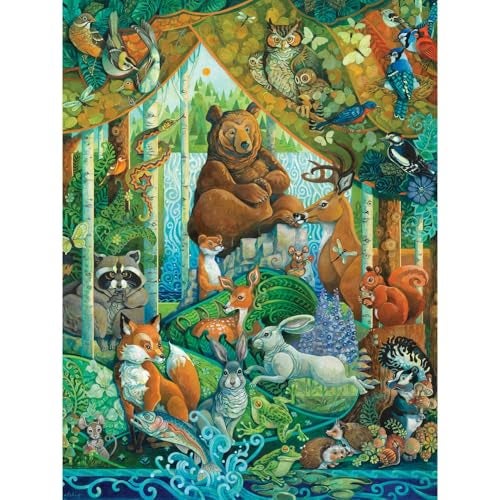 Bits and Pieces 300 Piece Puzzles for Adults 300 Large Pieces 18 x 24 Jigsaw Puzzles Forest Animals Art Deco Arts Crafts No 2 Pieces Alike Woodland Scene - Image 5