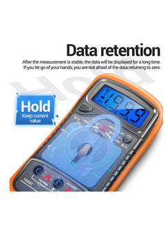 SYOSI Digital Multimeter with Backlight LCD, Digital Portable Multimeter, Measure DC AC Voltmeter and Ohm Volt Amp Tester, Voltage, Current, Resistance, Continuity (with Tests Live Wire and Battery)  - Image 4