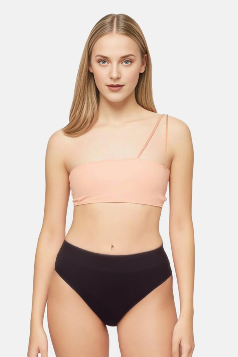 Aerie Women Plain Padded Bra, Peach  - Image 1