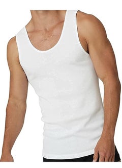 DICE Mens Set of 3 Cotton Round Neck Sleeveless Undershirt Size : X Large  - Image 2