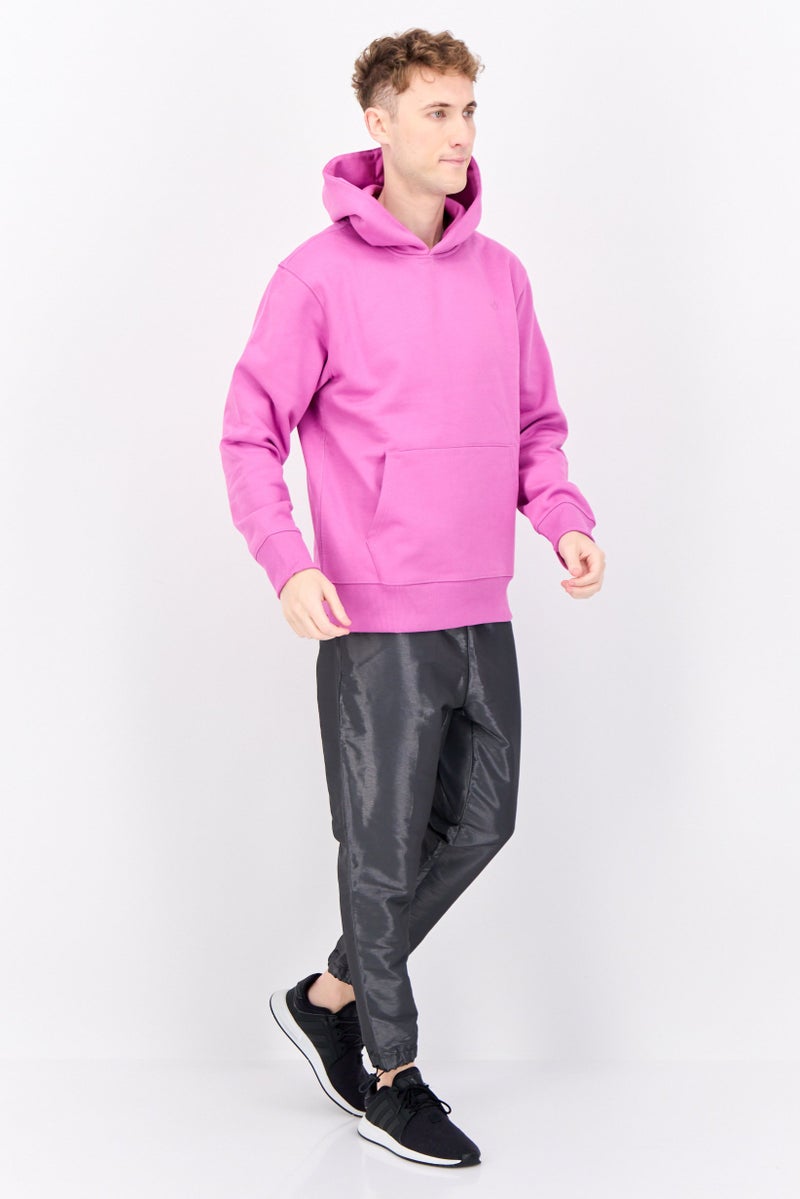 adidas Originals Men Sportswear Fit Long Sleeve Outdoor Hoodie, Pink - Image 2
