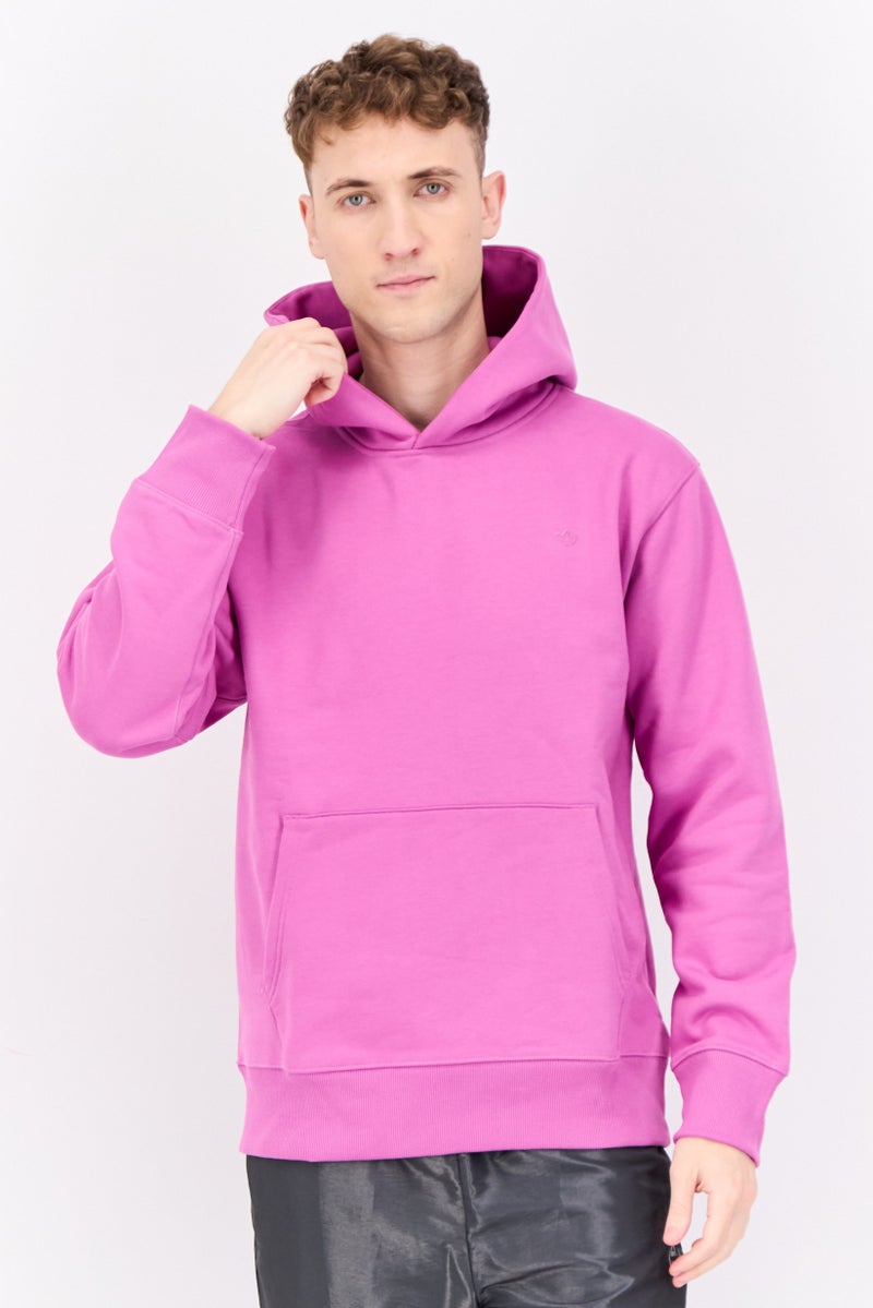 adidas Originals Men Sportswear Fit Long Sleeve Outdoor Hoodie, Pink - Image 1
