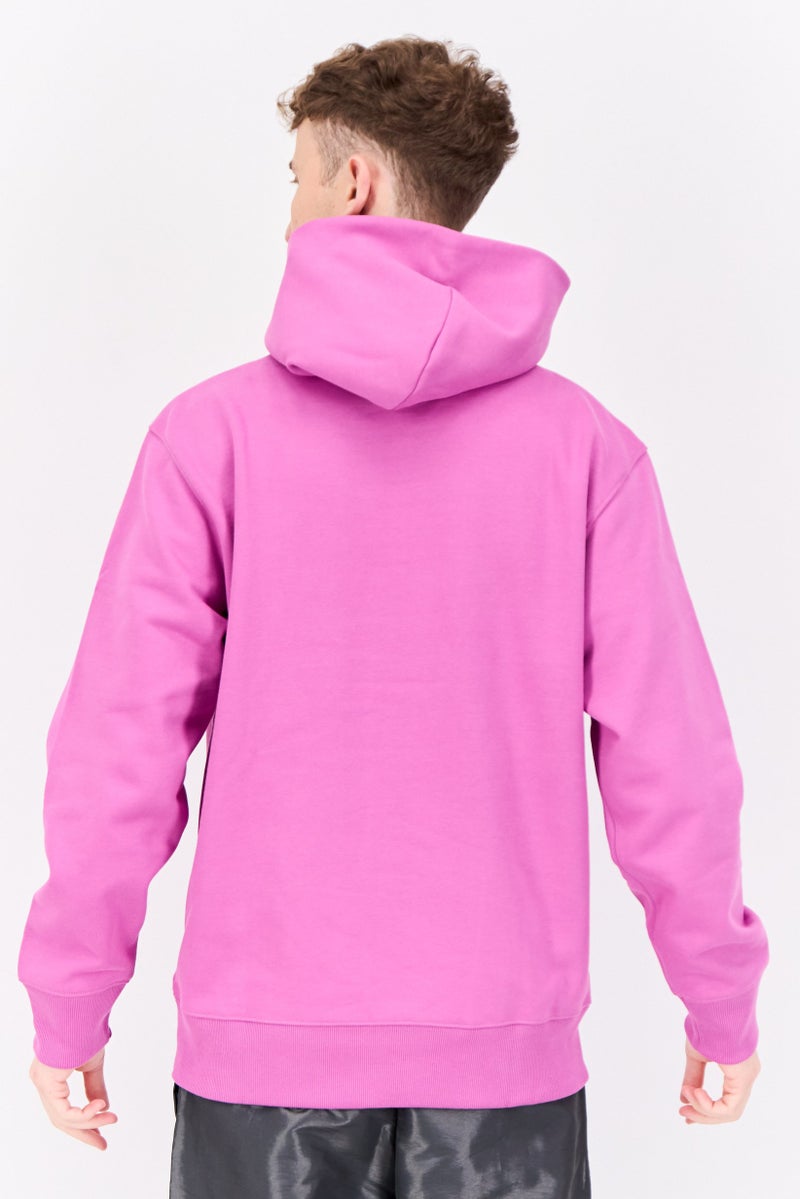 adidas Originals Men Sportswear Fit Long Sleeve Outdoor Hoodie, Pink - Image 3