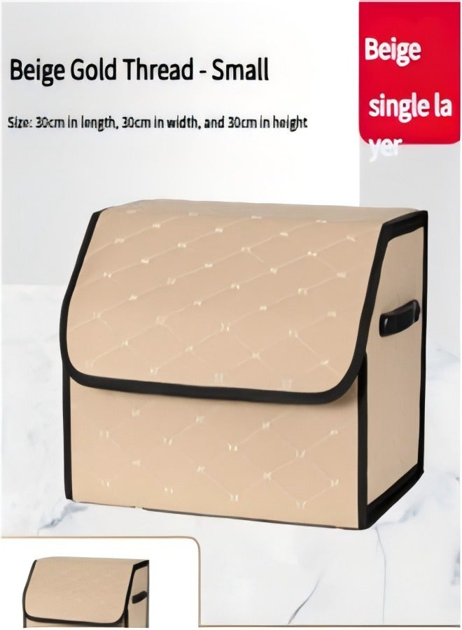 Occuwzz Car Trunk Storage Bag Foldable Multi Compartment Car Storage Bag Car Trunk Storage Bag Car Interior Accessories Coffee Color - Image 5