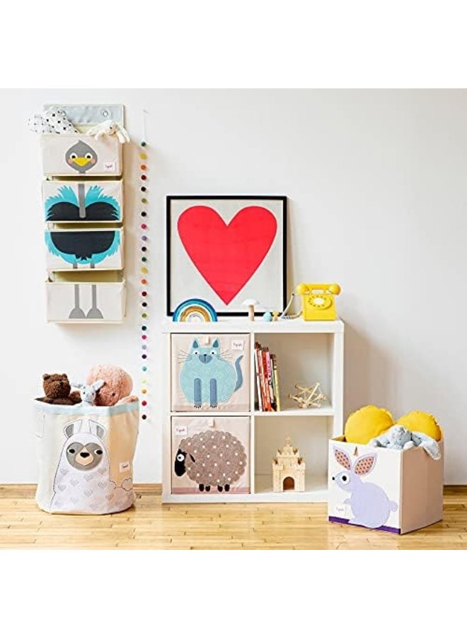 3 sprouts - 3 Sprouts Cube Storage Box - Organizer Container for Kids & Toddlers, CAT - Image 1
