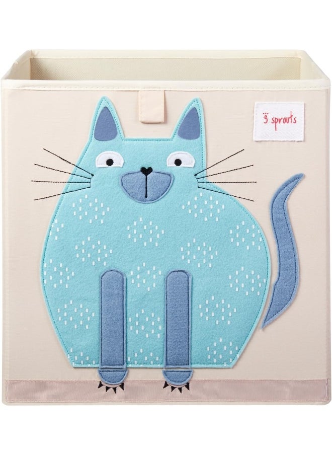 3 sprouts 3 Sprouts Cube Storage Box - Organizer Container for Kids & Toddlers, CAT  - Image 1