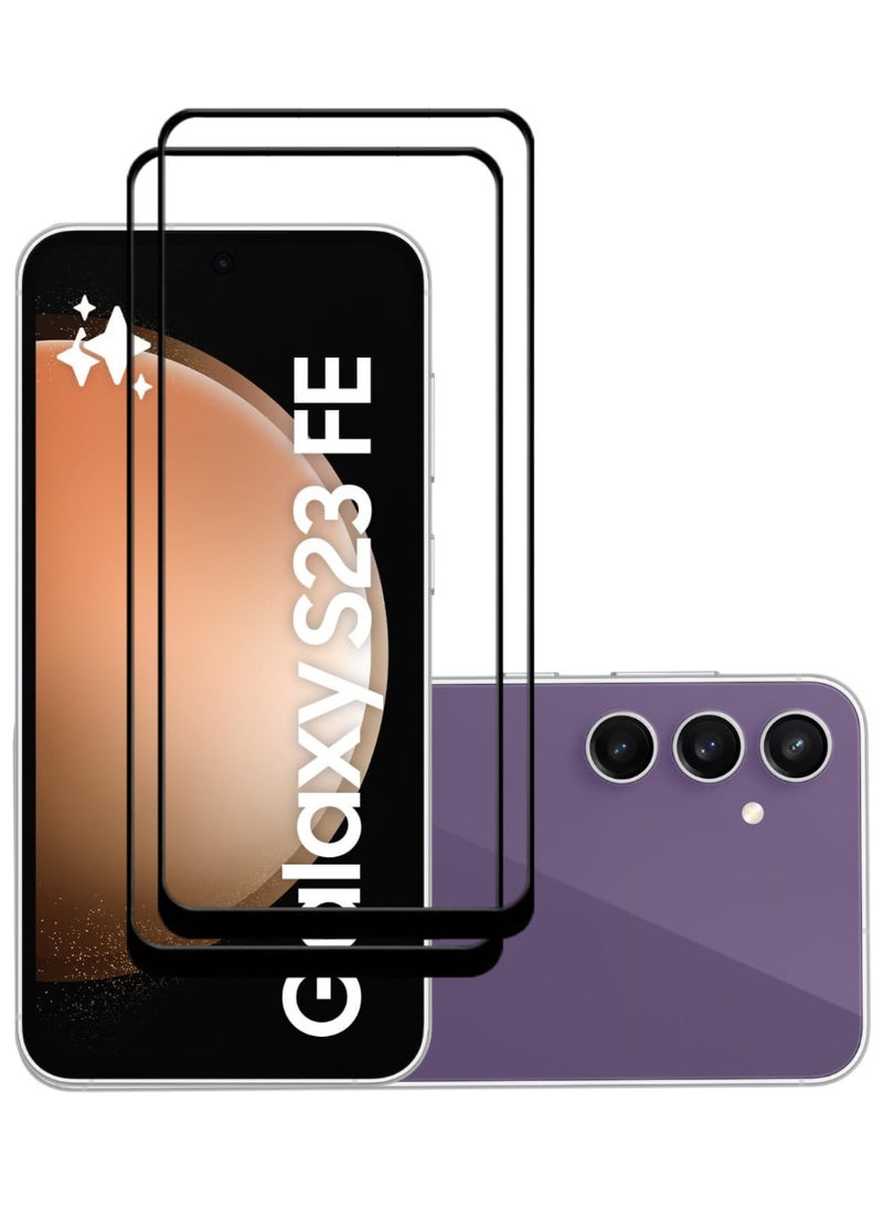 ACLIX 2 Pieces Antistatic ESD Dustproof Premium Quality High Definition Tempered Glass Screen Protector Designed For Samsung Galaxy S23 FE - Image 1