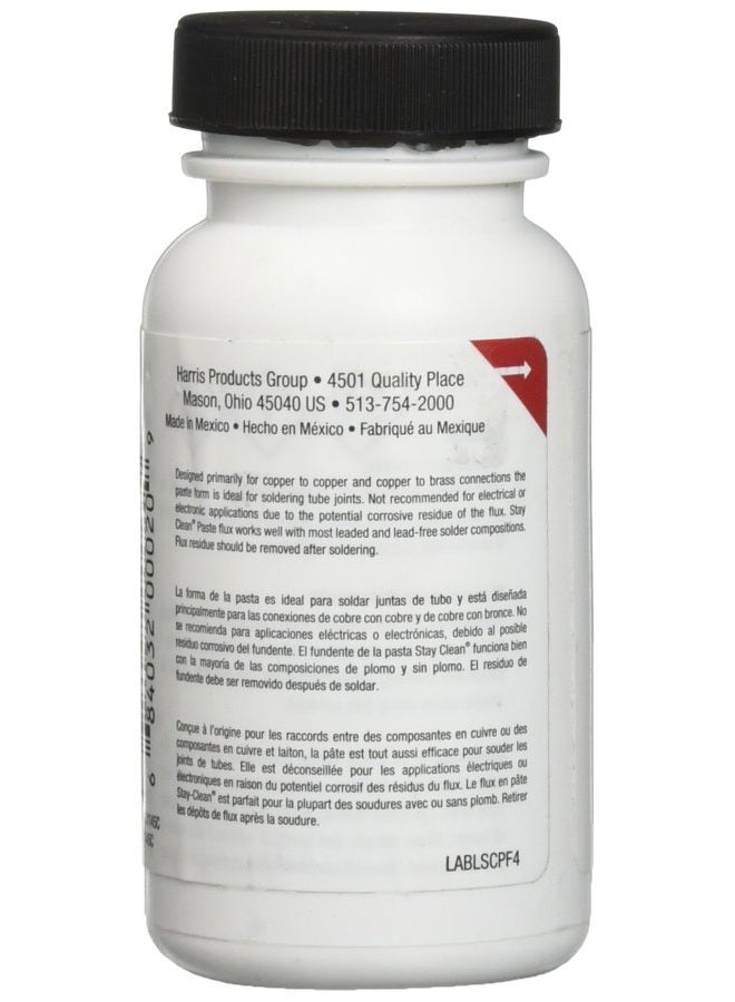 HARRIS SCPF4 Stay Clean Paste Soldering Flux, 4 oz. Jar - Image 2