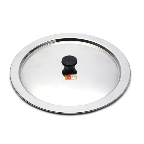 KCL Stainless Steel Ciba Tope Lids/Tope Cover/Handi/Kadai Lid/Saucepan Lid with Nob - 1 Unit - Diameter - 24cm - Image 2