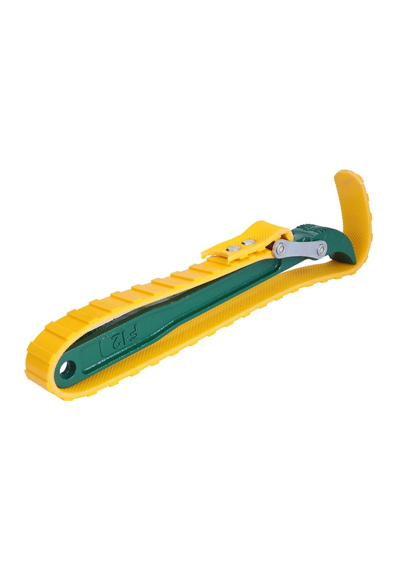 Rubber Strap Oil Filter Wrench 12 Inch | Belt Type Oil Filter Wrench Car Multi-Purpose Adjustable Filter removal Wrench Auto Engine Tools Motorcycle Repair Belt Wrench for Filter and Pipe