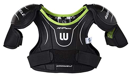 Winnwell Ice Hockey Shoulder Pads AMP500 Series Protective Equipment for Hockey Players Gear for Youth Junior Senior Youth Small - Image 1