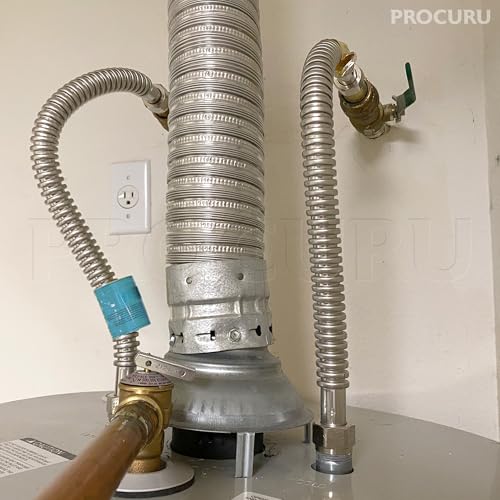 PROCURU موصل مرن من الفولاذ المقاوم للصدأ PROCURU 1-Pack 3/4" FIP x 36" (3Ft) لمياه السخان، معتمد كآمن (6WAA36-1P) - Image 5