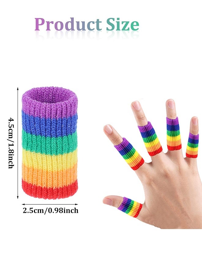 دبليو أف أف أو 20 قطعة أكمام ضغط للأصابع للدعم، حماة أكمام الأصابع، دعامة الإبهام لالتهاب الإصبع المؤلم، تورم، كرة السلة والرياضة، مرنة وقابلة للتنفس لتخفيف الألم - Image 2