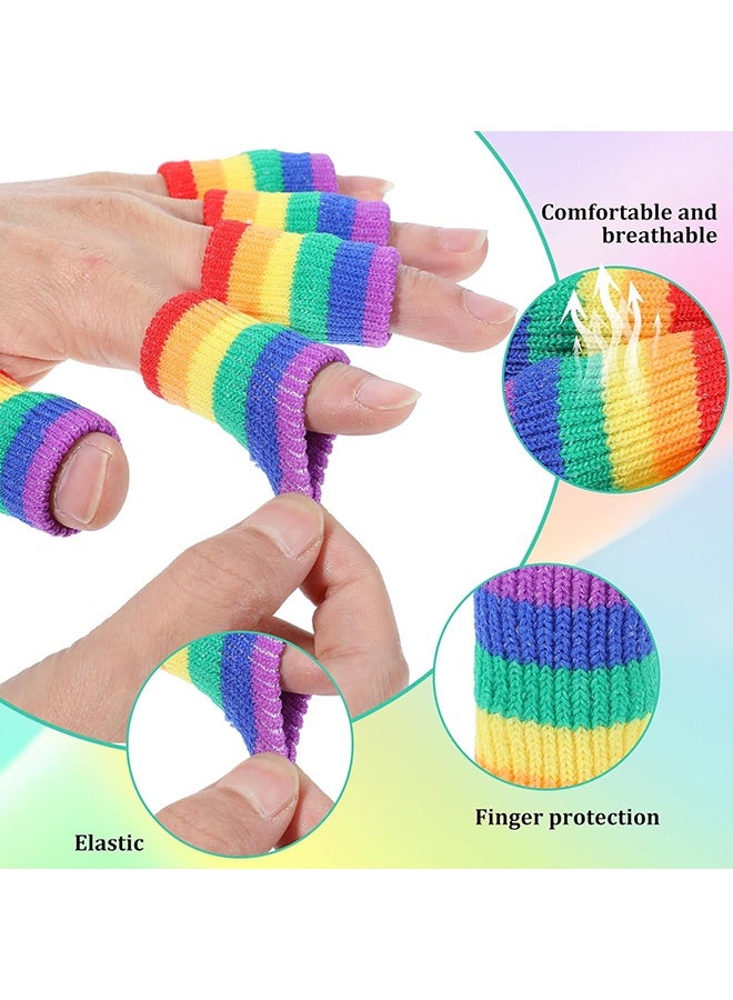 دبليو أف أف أو 20 قطعة أكمام ضغط للأصابع للدعم، حماة أكمام الأصابع، دعامة الإبهام لالتهاب الإصبع المؤلم، تورم، كرة السلة والرياضة، مرنة وقابلة للتنفس لتخفيف الألم - Image 4