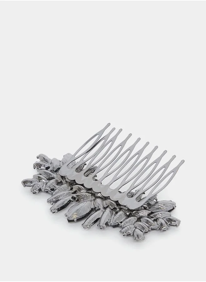 ستايلي Stone Embellished Metallic Hair Comb