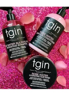 Tgin Rose Water Sulfate Free Hydrating Shampoo for Curls Kinks Waves  - Image 3