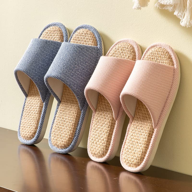 AioTio Cloth Slippers - Indoor Outdoor Summer Silent Shoes for Women And Men(Navy blue 11-12) - Image 4