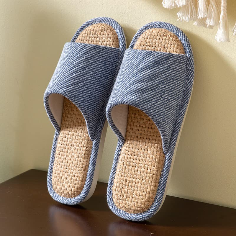 AioTio Cloth Slippers - Indoor Outdoor Summer Silent Shoes for Women And Men(Navy blue 11-12) - Image 3