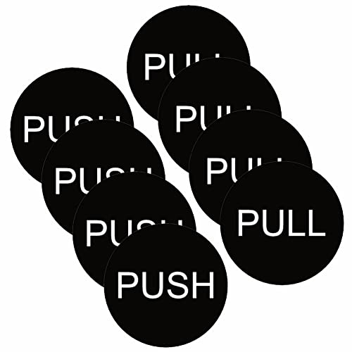 Haobase 4 Pair Push - Pull Door Sign - Self Adhesive Vinyl Sticker (7 cm x 7 cm) - Image 4