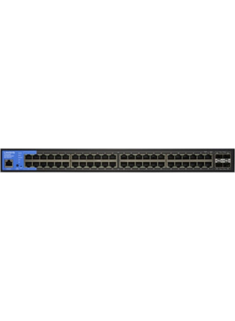 لينكسيس محول Gigabit PoE + مُدار بـ 48 منفذًا، 10G SFP + منافذ Uplink، طاقة متكاملة عبر Ethernet Plus (740 وات)، أمان الشبكة المتقدم وجودة الخدمة، 176 جيجابت في الثانية، 130.95 ميجابت في الثانية، أسود | LGS352MPC - Image 2