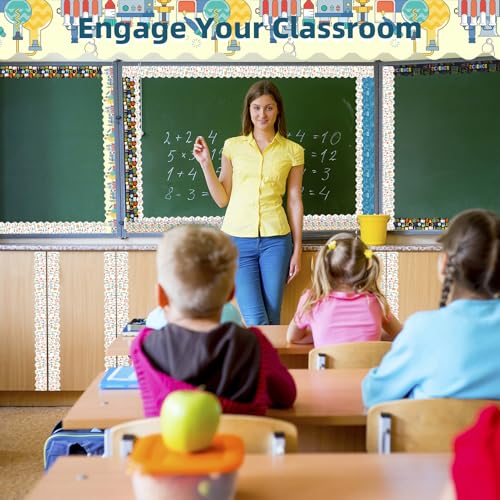 DASTTUIS 6 Rolls 196.8 Ft Decorative Science Bulletin Board Borders Set – Colorful Classroom Trim – Science Theme for Teachers, Schools & Office Decor -Perfect for Birthday, Back to School Theme - Image 3