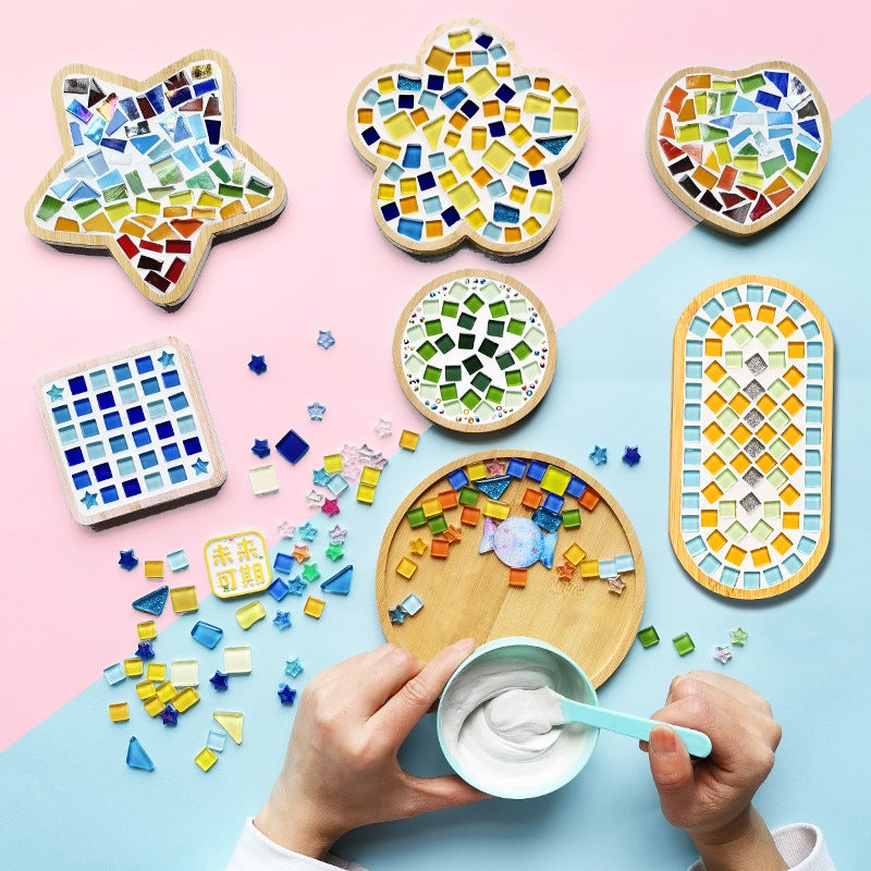 Handmade Bamboo Mosaic Coaster Kit – DIY Activity for Youth - Image 2