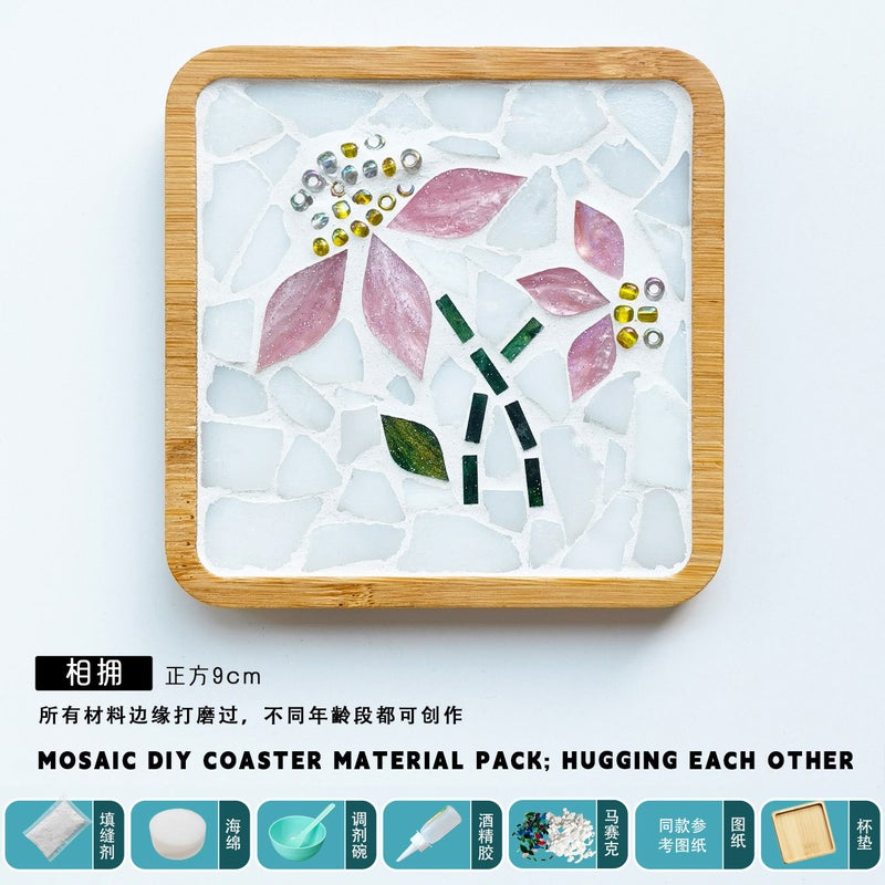 Handmade Bamboo Mosaic Coaster Kit – DIY Activity for Youth - Image 1