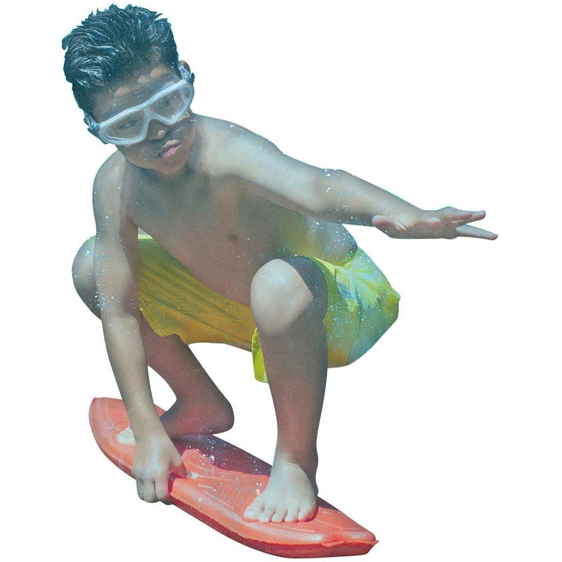 Poolmaster Swimming Pool Underwater “Surf” Board and Kickboard Pool Toy, Red - Image 1
