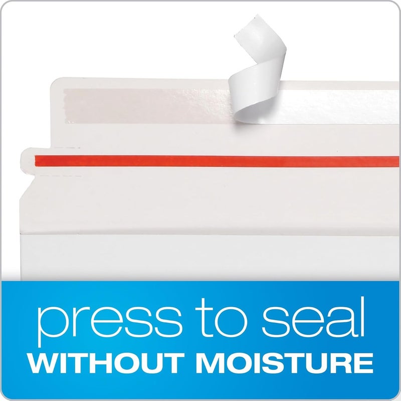 Quality Park Photo Document Mailers, Redi-Strip Self Seal Closure, Rigid Stay Flat Mailer, White Recycled Fiberboard, 6" x 8", 25 per Box - Image 3