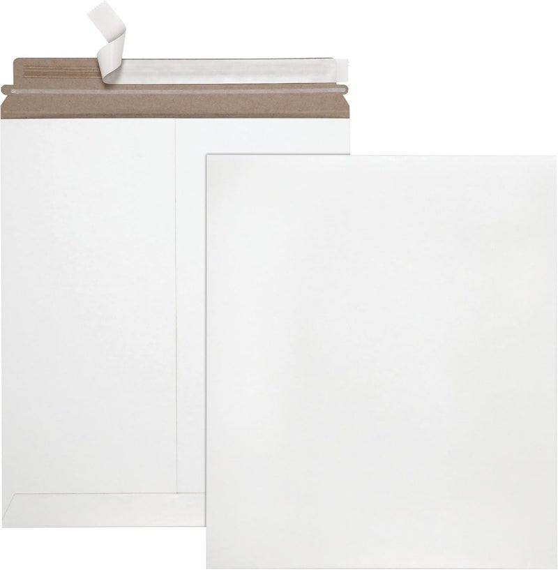 Quality Park Photo Document Mailers, Redi-Strip Self Seal Closure, Rigid Stay Flat Mailer, White Recycled Fiberboard, 6" x 8", 25 per Box - Image 4