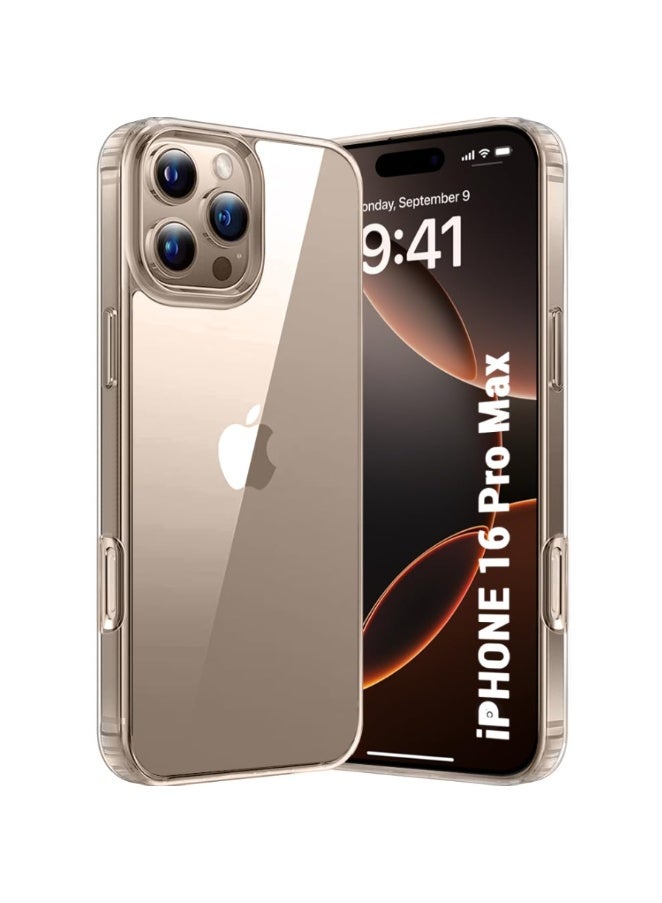 Line Ultra-Hybrid Crystal Clear Back Case Cover for iPhone 16 Pro Max | Shockproof Design | Camera Protection Bump | Hard Clear Back | Bumper Cover Case for iPhone 16 Pro Max (PC & TPU, Transparent) - Image 1