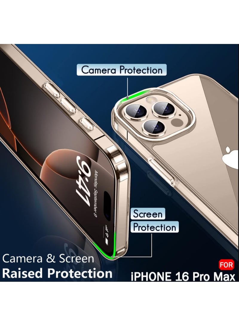 Line Ultra-Hybrid Crystal Clear Back Case Cover for iPhone 16 Pro Max | Shockproof Design | Camera Protection Bump | Hard Clear Back | Bumper Cover Case for iPhone 16 Pro Max (PC & TPU, Transparent) - Image 3