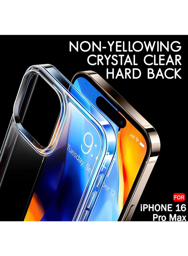 Line Ultra-Hybrid Crystal Clear Back Case Cover for iPhone 16 Pro Max | Shockproof Design | Camera Protection Bump | Hard Clear Back | Bumper Cover Case for iPhone 16 Pro Max (PC & TPU, Transparent) - Image 5